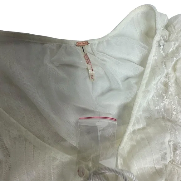 FINAL LAST CHANCE NWOT Free People Stevie Sheer Lace Ivory Maxi Dress xs - Picture 9 of 15